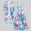 Completo Stampato 3D con Cappotto, Totem a Forma di Cuore Stampa Moda, Adatto a Varie Scene e Stili di Moda
