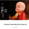 TikTok Solar Monk Car Ornament: Nodding Zen Chanting Figurine