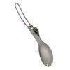 Tytanowy składany spork lekki outdoorowy spork obiadowy sztućce do podróży kempingu wędrówek z plecakiem