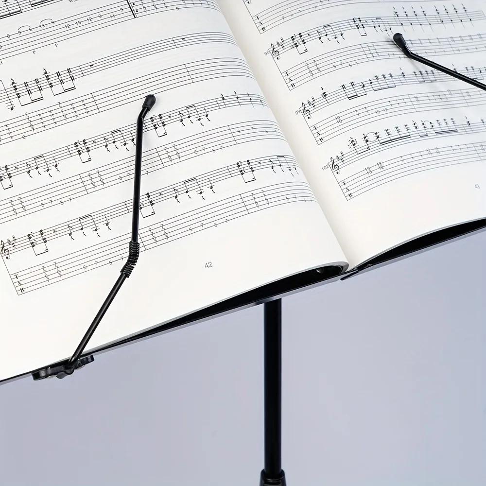 Music Stand 2 in 1 Dual Use Folding Sheet Music Stand Desktop Book Stand Portable and Lightweight