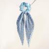 Long Style Hair Rope High Elastic Handmade Pleated Long Bowknot Ribbon Hair Tie Adjustable Hair Accessories