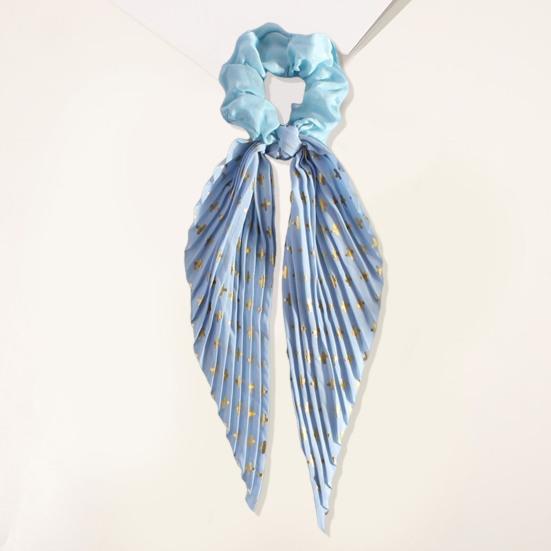 Long Style Hair Rope High Elastic Handmade Pleated Long Bowknot Ribbon Hair Tie Adjustable Hair Accessories
