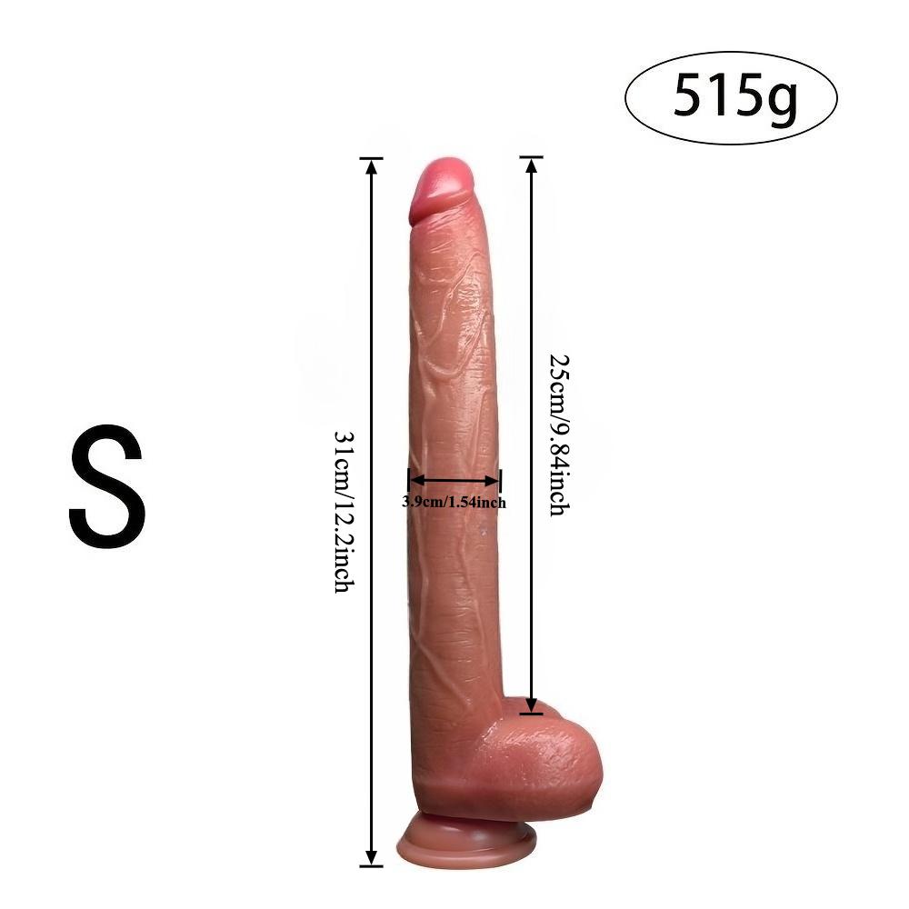 12.2" Extra Long Realistic Dildo – Self-Lubricating Liquid Silicone, Real Skin Texture, Soft & Flexible, No Batteries, Adult Toy for Women