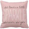 Emvency Throw Pillow Cover Cute Burlap Pink Blush Sparkle Monogram Decorative Pillow Case Home Decor Square 16 X 16 Inch Pillowcase