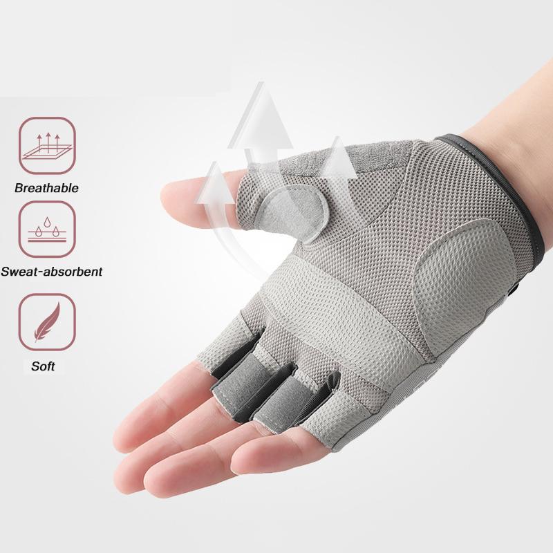 Wear Resistant Fitness Gloves Breathable Fingerless Gloves Cycling Half Finger Gloves Yoga Sports Mittens