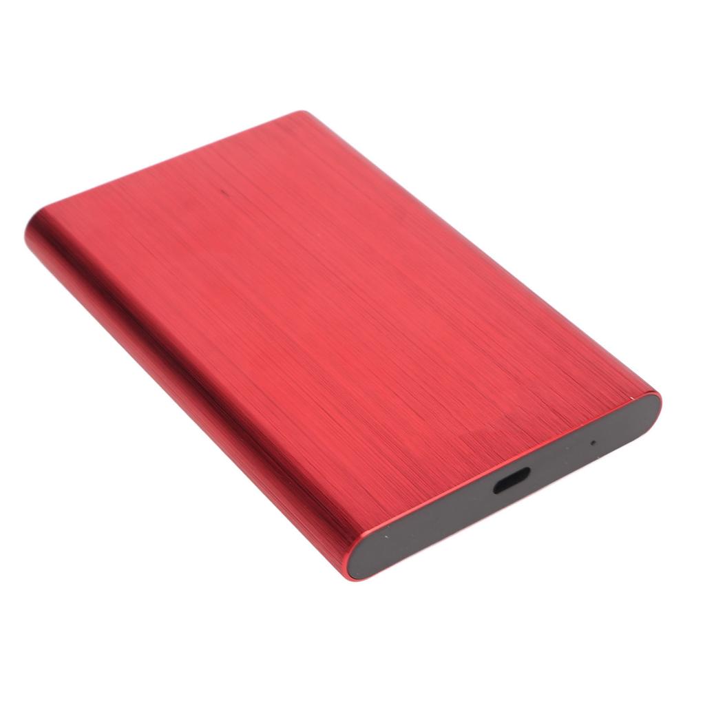 2.5 Inch SATA HDD Enclosure Type C 10Gbps High Speed Portable Hard Drive Case with LED Indicator Red  (Not Inclube Hard