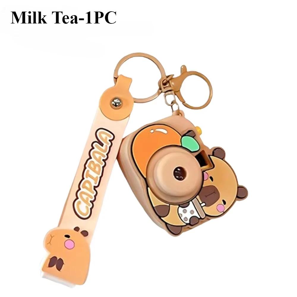 Capybara Projection Keychain Mini Camera Design Cute Animal Key Chain Bag Accessory Creative Gift for Friends Party Favor