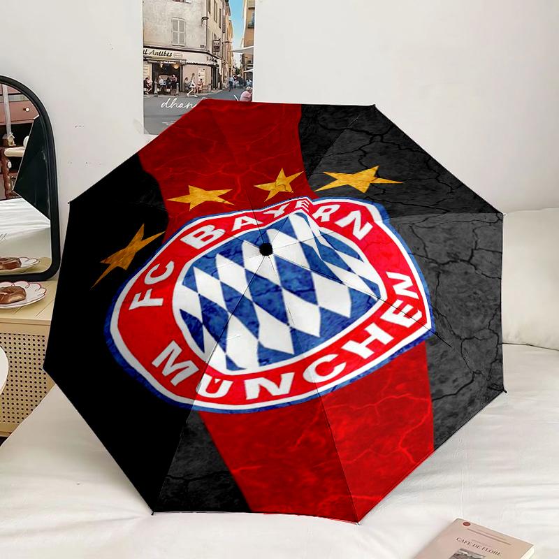 Football Club Neon Cityscape Umbrella 8-Frame for Travel, camping, Casual Lightweight Portable Umbrella, Essential for every family Holidays Gift