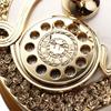 Exquisite Classic Style Telephone Music Box Old-fashioned ABS Dial Telephone Miniatures Music Box Light Luxury Desk