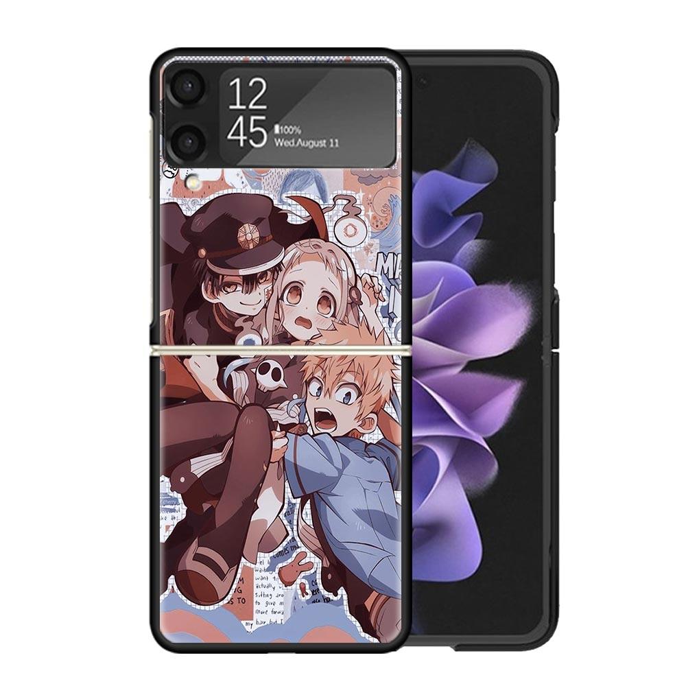 Anime Toilet Bound Hanako Kun Clear Phone Case For Samsung Z Flip 7 6 5 4 3 Galaxy ZFlip7 ZFlip6 ZFlip5 ZFlip4 ZFlip3 5G Print C