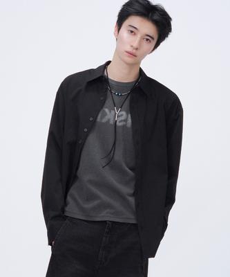 Misekiseoulmaen Asymmetric Button Shirt Black