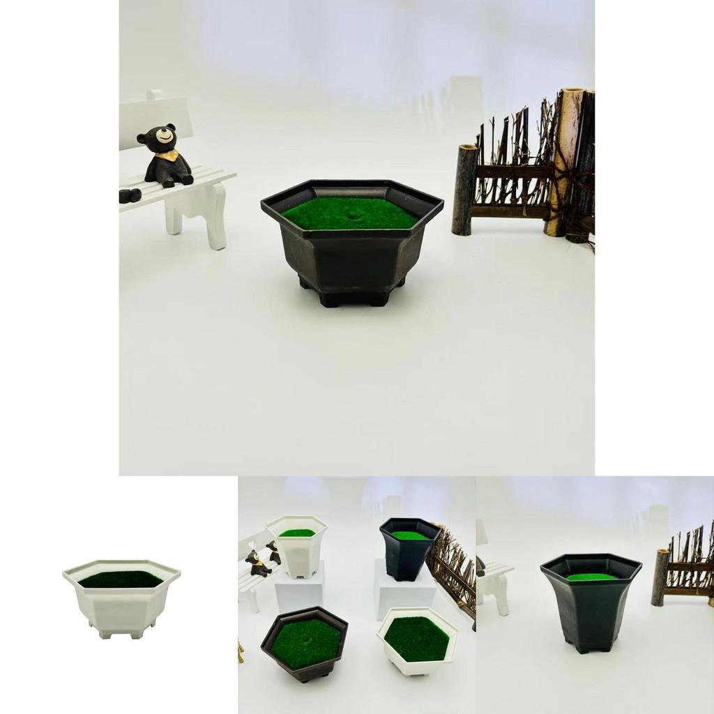 Minimalist Hexagon Planter With Plastic Construction For Home Office Indoor Use