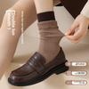 Socken für Damen Frühling und Herbst, Mittelhohe Rippstricksocken aus Baumwolle, Blasenmund Herbst und Winter Lockerer Bund Yuezi Frotteesocken