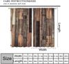 Rustic Vintage Wood Plank Blackout Curtain 2 Panels Aged Rough Wooden Board Texture Print Window Drape Warm Cabin Living Room