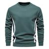Pullover sportivo casual da uomo, aderente, girocollo, nuovo autunno, felpa da uomo a maniche lunghe, con inserti