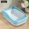 Extra-Large Semi-Enclosed Splash-Proof Cat Litter Box for Adult and Young Cats