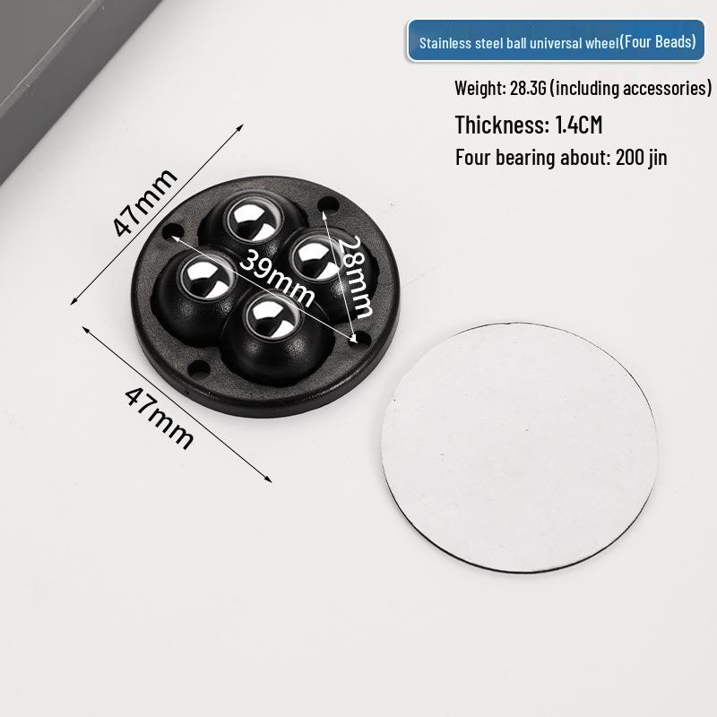 Cicha Samoprzylepna Podstawa Mobilna: Uniwersalne kółko bez wiercenia z pogrubionym łożyskiem kulkowym do użytku domowego