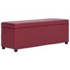 Day and Night - Day and Night Bench with Storage Space 116 Cm Wine Red Faux Leather
