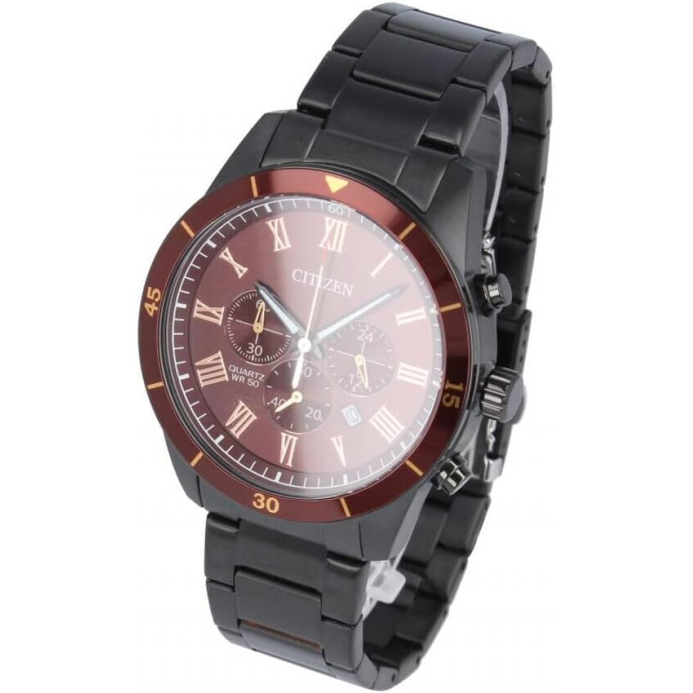 

Citizen Citizen Watch Men S Quartz Analog Chronograph StainleSS Steel Metal Black Red An8167 53x [параллельный импорт]