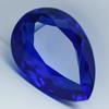 63.50 Ct Pear Cut Lab-Created BLUE Sapphire Loose Gemstone Huge Size CERTIFIED S-862