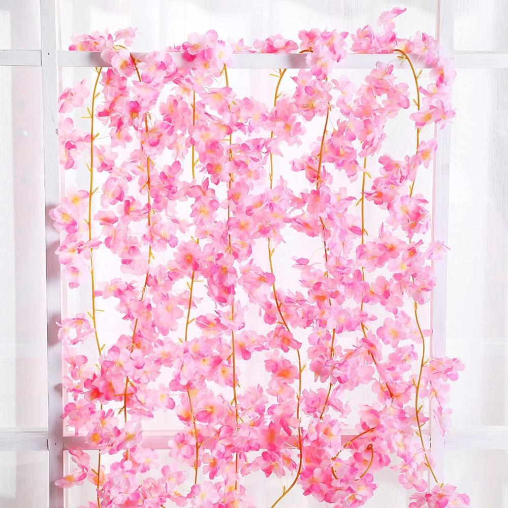 180CM Artificial Sakura Flowers Vine Wedding Garden Roses Arch Home Room Party Decorations Festival Bridal Fake Silk Plants Gift