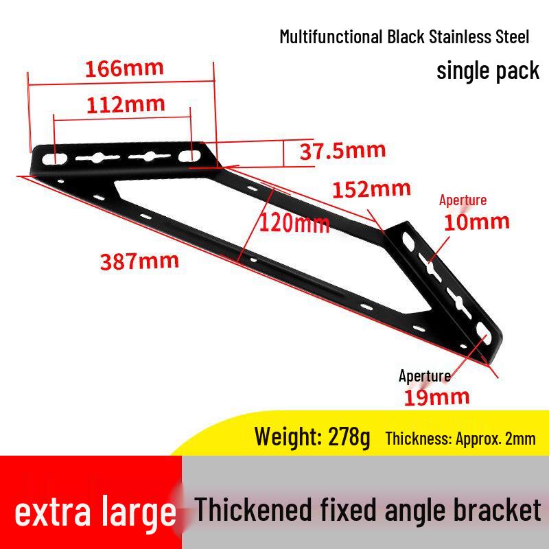 Reinforced 90° Right Angle Bracket for Cabinets, Beds, and Corner Support