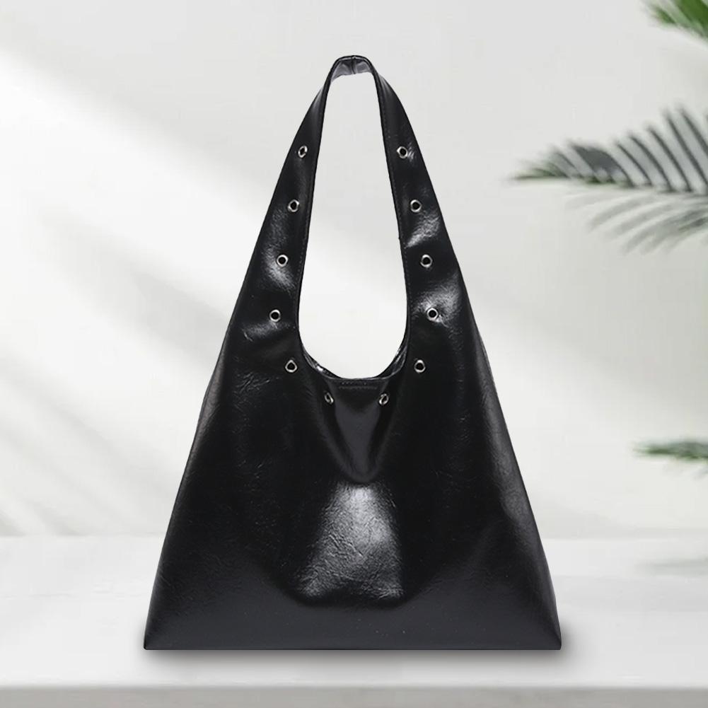 Slouchy Hobo Bag for Women Large Capacity Shoulder Purse PU Leather Top Handle Handbag Tote Bag for Work Travel чёрный 2750₽