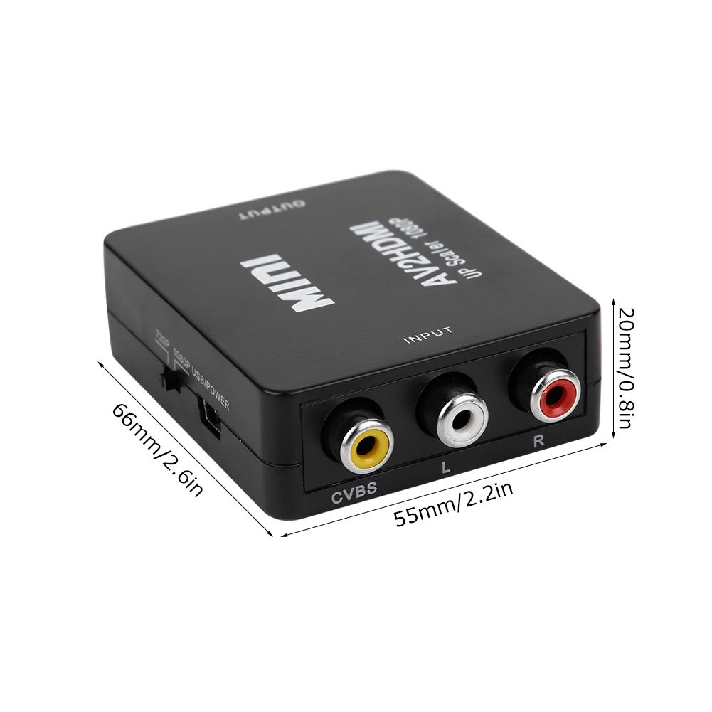 AV To 1080P 60HZ Output High Definition Adapter Video Converter with USB Cable