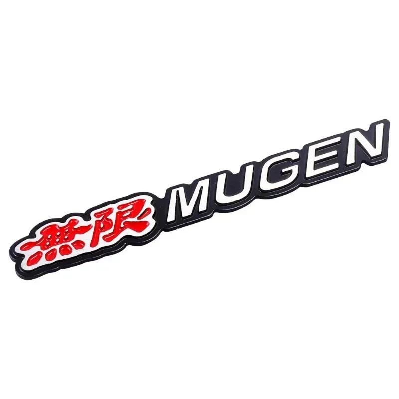 3D Metal Mugen Logo Car Rear Trunk Fender Emblem Badge Sticker Decals For Honda Civic Accord TypeR TypeS Fit Jazz Accessories