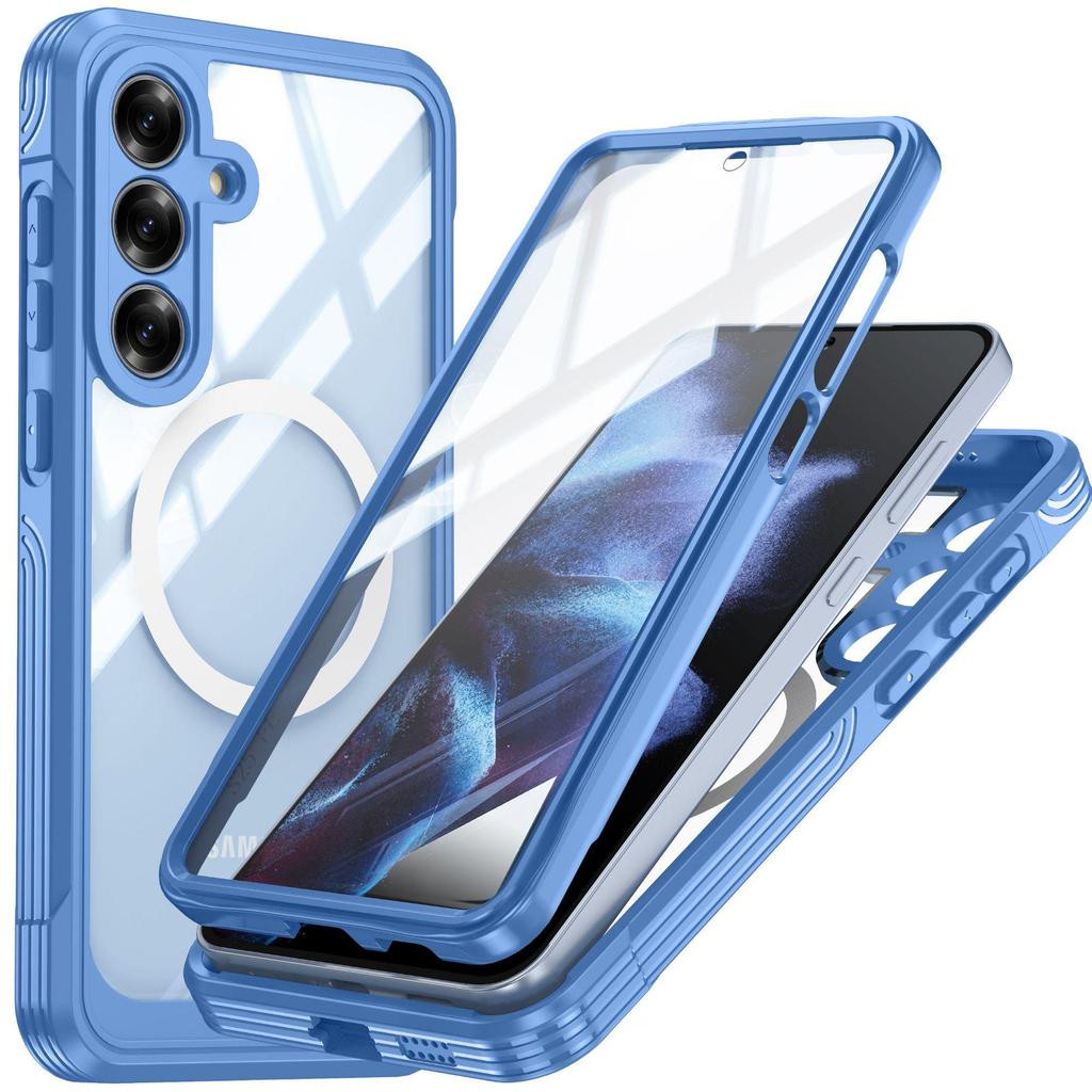 Samsung S25 FE Hülle: Neuer Anti-Drop Transparenter Magnetischer Saugnapf mit Displayschutz aus gehärtetem Glas