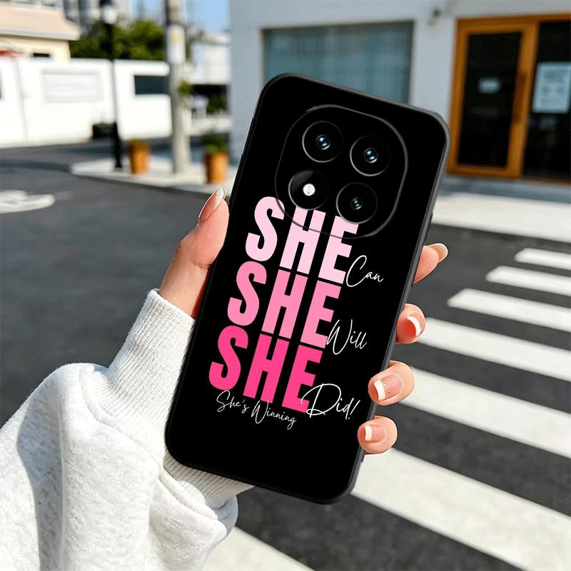 Girl Boss Lady Pink Soft Phone Case for Xiaomi Redmi Note 12 13 14 15 Pro Plus 11 12S 11S 11T 10 4G Black Cover Back Shell