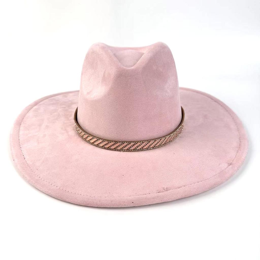 European And American Style Western Cowboy Hat Men And Women Suede Knight Top Hat Sunshade Sunscreen Jazz Hat