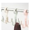 3pcs 360 Degree Swivel Four Prong Hook for Wardrobe and Tie Drying - Multifunctional Hanger and Tie Hooks