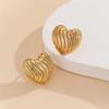 Gold-Tone Geometric Twist Earrings: Fashionable and Versatile Multi-Layer Braided Earrings for Women.