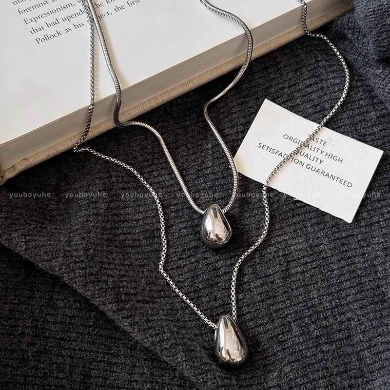 Korean water drop pendant necklace women's autumn and winter long sweater sweater chain casual versatile high-end accessories