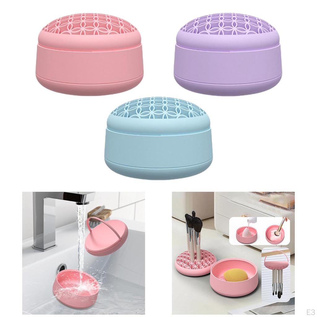 Brush Cleaning Holder Silicone Cup Makeup Brushes Organizer for Art Supplies Painting