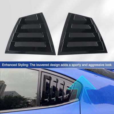 Pro Subaru WRX STi 2015- Zadní boční okenní lišta Spoiler 2 ks Kryt žaluzie okna Větrací otvor Lesklý/Uhlíkové vlákno Černý