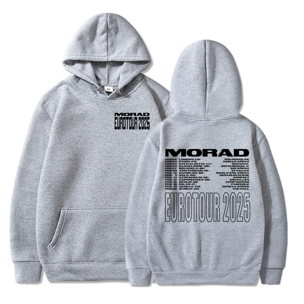 Rapper Morad 2025 Tour Hoodies Men's Women Harajuku Hip Hop Pop Music Street Sweatshirt Casual Oversized Pullovers Streetwear
