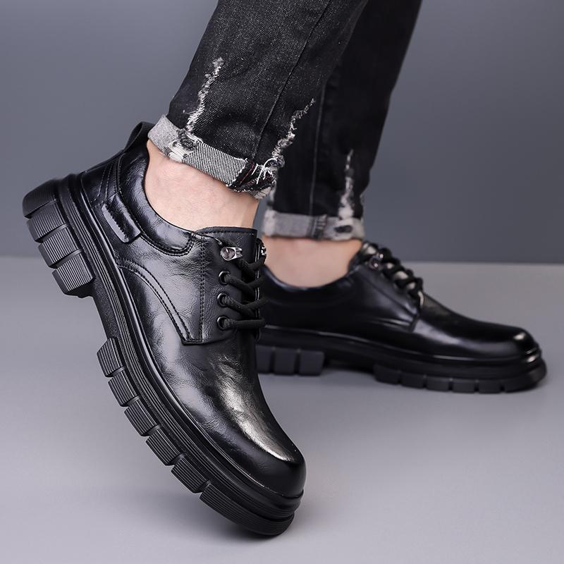 Fashion Lace-Up Oxfords Footwear for Male Wedding Party Office Business Casual Shoe Men Stylish Men's Shoes Formal Leather Shoes for Men