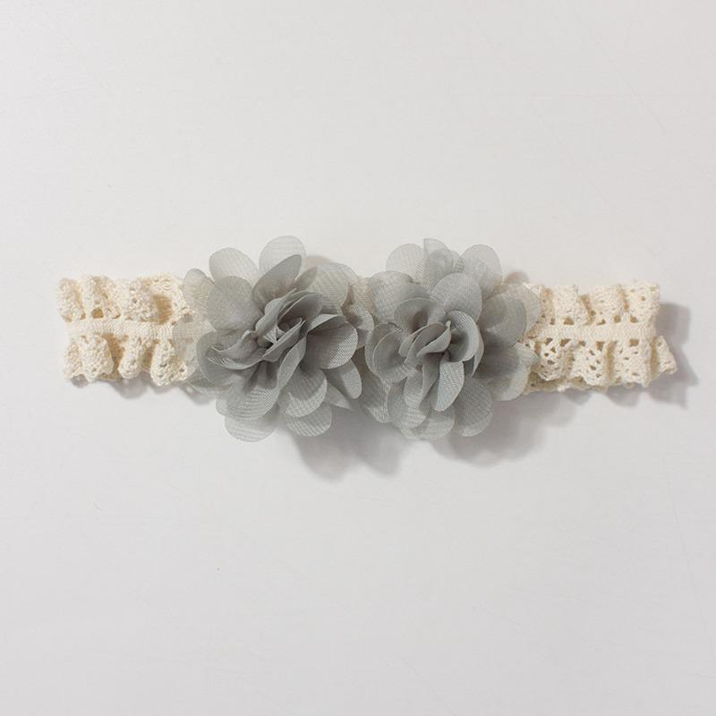 Neues Baby-Spitzenstirnband süße Chiffonblume Kinder-Kopfschal dünn bequem Baby-Haarschmuck