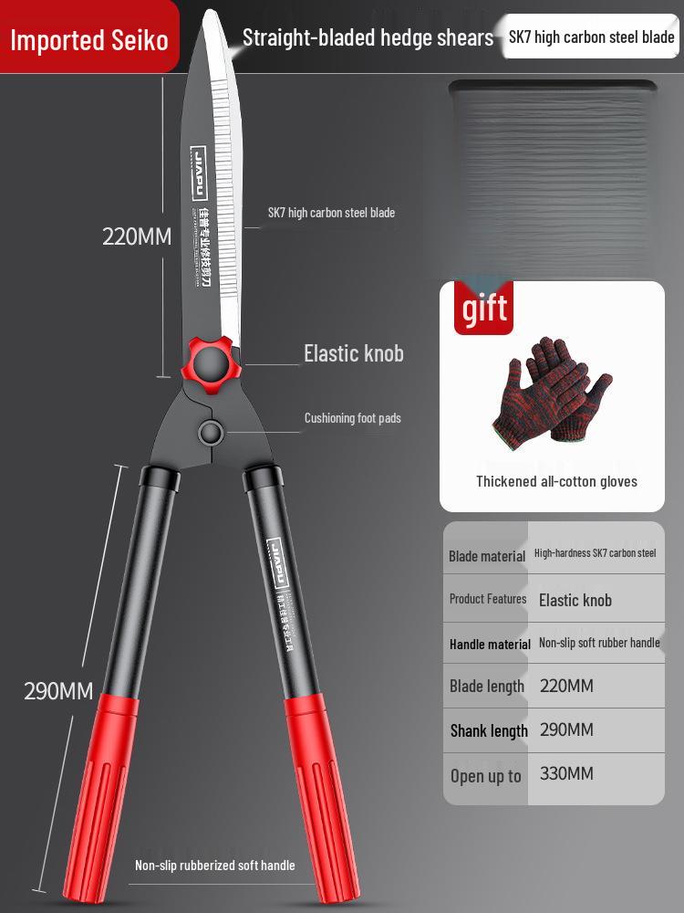 Garden Pruning Shears: Heavy-Duty Branch Cutters, Trimming Scissors for Flowers, Hedges, and Greenery, Large Loppers for Coarse Pruning