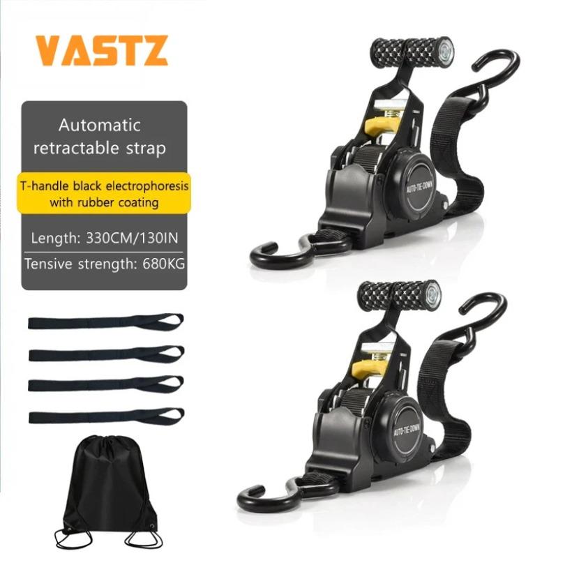 Heavy Duty Automatic Retractable Tensioning Strap Quick Release Free Webbing for Truck Car Motorcycle Cargo Transport Kayak