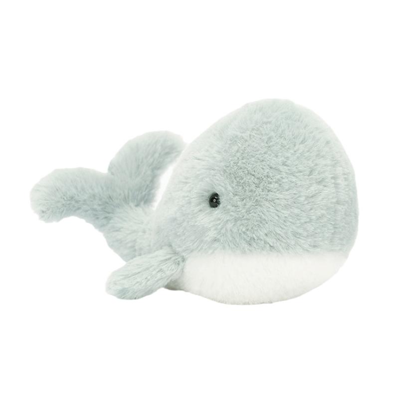 JELLYCAT Ocean Waverly Whale Soothing Grey Doll Plush Figure 8cm High
