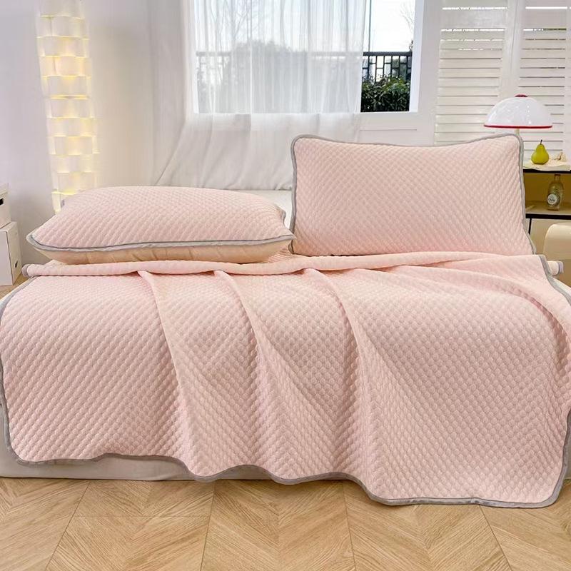 3D Bean Ice Silk Cool Massage Mat - Summer Bed Sheet & Skirt Style for Relaxation and Comfort
