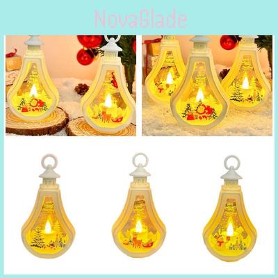 Festive Christmas Teapot-shaped Led Electronic Candle Light Santa Claus Christmas Tree Reindeer Snowman Decorative Prop