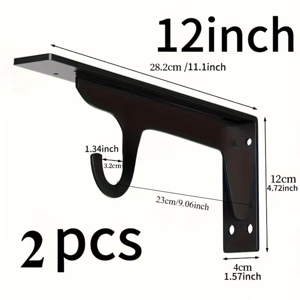 2 Piece Set Durable Metal Metal Brackets Rust-proof Heavy Duty Load-Bearing Supports Thickened Sturdy Triangular Bracket Outdoor