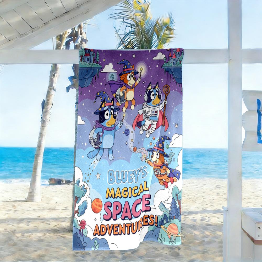 Halloween Characters Purple Background Beach Towel Super Soft & Absorbent Comfortable Lightweight