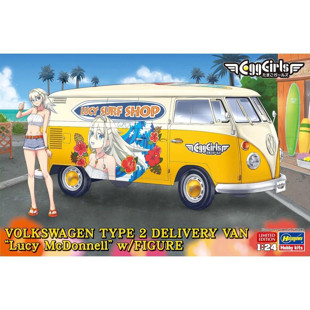 Hasegawa 1/24 Volkswagen Type 2 Delivery Van Lucy McDonnell Plastic Model Kit SP658