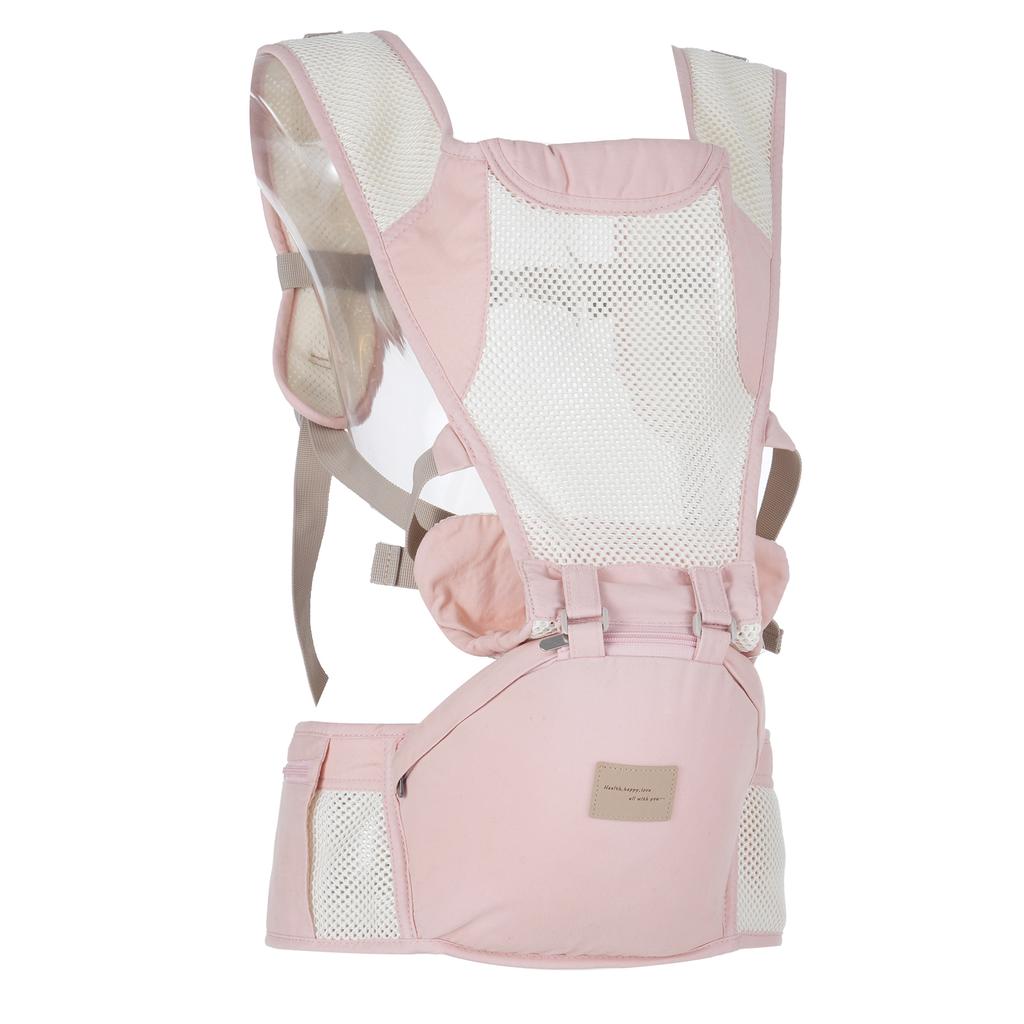 All-Position Baby Carrier with Hip Seat Lumbar Support, Angled Waist Stool, Soft and Breathable,
