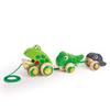 Holz-Ziehspielzeug Froschfamilie für Kleinkinder Kinder Baby Jungen Mädchen Lernen Aktives Spielen
